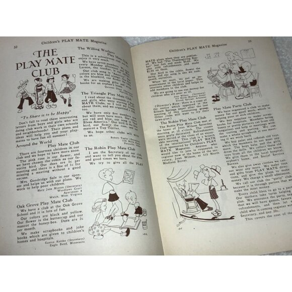 Childrens Play Mate Magazine June 1940 Birthday Issue Vintage Publication - Picture 7 of 16